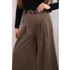 221594 2 damske kalhoty 1804 se sirokym nohavici a paskem velikost uni barva hneda