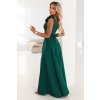 222488 2 elegantni vecerni maxi saty s rozparkem a ruzemi lahvove zelene 643 1 velikost s barva zelena