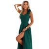 222488 7 elegantni vecerni maxi saty s rozparkem a ruzemi lahvove zelene 643 1 velikost s barva zelena