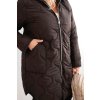 223064 7 damska zimni bunda plus size prosivana s kapuci velikost uni barva hneda