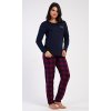 223298 3 damske pyzamo dlouhe emma barva bordo velikost s