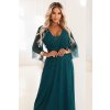 227598 2 numoco trpytive saty plus size s kulatym vystrihem a prusvitnymi rukavy zelene 654 1 velikost uni barva zelena