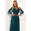 223631 5 numoco trpytive saty plus size s kulatym vystrihem a prusvitnymi rukavy zelene 654 1 velikost uni barva zelena