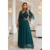 223631 9 numoco trpytive saty plus size s kulatym vystrihem a prusvitnymi rukavy zelene 654 1 velikost uni barva zelena
