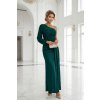 223637 9 numoco trpytive maxi saty na jedno rameno s asymetrickymi rukavy a rozparkem zelene 658 2 velikost xs barva zelena