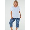 225501 damske pyzamo italian fashion agalia kr r sp 3 4 velikost m barva modra