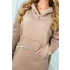 227142 7 zateplene saty 9386 s kapuci velikost uni barva bezova
