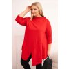 228645 20 damska asymetricka bluza art25233 plus size s ohrnovacimi rukavy velikost uni barva bordo