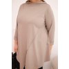 228645 27 damska asymetricka bluza art25233 plus size s ohrnovacimi rukavy velikost uni barva bordo