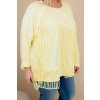 228684 1 damska bavlnena bluza plus size s trasnemi velikost uni barva zluta
