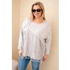 228684 27 damska bavlnena bluza plus size s trasnemi velikost uni barva zluta