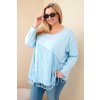 228684 3 damska bavlnena bluza plus size s trasnemi velikost uni barva zluta