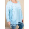 228684 4 damska bavlnena bluza plus size s trasnemi velikost uni barva zluta