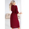 228705 3 numoco kosilove saty midi kosilove saty s knofliky a paskem vinove 651 2 velikost uni barva bordo