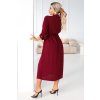 228705 5 numoco kosilove saty midi kosilove saty s knofliky a paskem vinove 651 2 velikost uni barva bordo