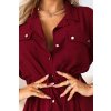 228705 6 numoco kosilove saty midi kosilove saty s knofliky a paskem vinove 651 2 velikost uni barva bordo