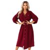 228705 7 numoco kosilove saty midi kosilove saty s knofliky a paskem vinove 651 2 velikost uni barva bordo