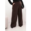 228906 damske kalhoty plus size s sirokou nohavici a elastickym pasem velikost uni barva cerna