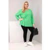 229836 13 damska bluza plus size s bavlnou a dlouhym rukavem a narasenim fuchsie velikost uni barva ruzova tmave