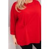 229836 19 damska bluza plus size s bavlnou a dlouhym rukavem a narasenim fuchsie velikost uni barva ruzova tmave