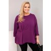 229836 20 damska bluza plus size s bavlnou a dlouhym rukavem a narasenim fuchsie velikost uni barva ruzova tmave