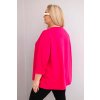229836 2 damska bluza plus size s bavlnou a dlouhym rukavem a narasenim fuchsie velikost uni barva ruzova tmave