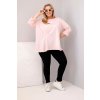 229836 9 damska bluza plus size s bavlnou a dlouhym rukavem a narasenim fuchsie velikost uni barva ruzova tmave