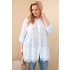 229851 11 damska kosile plus size bavlnena s krajkovym lemem svetle bezova velikost uni barva bezova