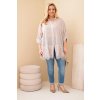 229851 1 damska kosile plus size bavlnena s krajkovym lemem svetle bezova velikost uni barva bezova