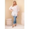 229851 8 damska kosile plus size bavlnena s krajkovym lemem svetle bezova velikost uni barva bezova