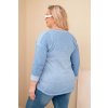 229860 15 damska bluza plus size s potiskem a perlickami matova velikost uni barva tyrkysova