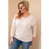 229860 20 damska bluza plus size s potiskem a perlickami matova velikost uni barva tyrkysova