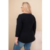 229860 7 damska bluza plus size s potiskem a perlickami matova velikost uni barva tyrkysova