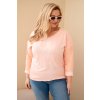229860 8 damska bluza plus size s potiskem a perlickami matova velikost uni barva tyrkysova