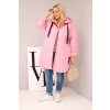 229815 14 damska bunda plus size prosivana s kapuci a napisem hope velikost uni barva fialova