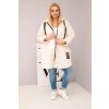 229815 18 damska bunda plus size prosivana s kapuci a napisem hope velikost uni barva fialova