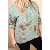 229872 21 damska bluza plus size z viskozy s kapuci a kvetinovym vzorem bezova velikost uni barva bezova