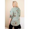229872 22 damska bluza plus size z viskozy s kapuci a kvetinovym vzorem bezova velikost uni barva bezova