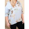 229872 6 damska bluza plus size z viskozy s kapuci a kvetinovym vzorem bezova velikost uni barva bezova