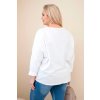 229875 3 damska bavlnena bluza plus size s vystrihem do v bila velikost uni barva bila