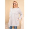 230916 damska dlouha mikina plus size s volnym strihem velikost uni barva seda