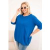 230919 18 damska bluza plus size z bavlny s ozdobnymi knofliky velikost uni barva bordo