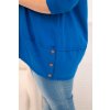 230919 21 damska bluza plus size z bavlny s ozdobnymi knofliky velikost uni barva bordo