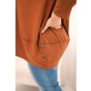 230919 9 damska bluza plus size z bavlny s ozdobnymi knofliky velikost uni barva bordo