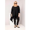 230922 1 damska tunika plus size bavlnena s asymetrickym strihem velikost uni barva cerna