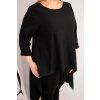 230922 3 damska tunika plus size bavlnena s asymetrickym strihem velikost uni barva cerna