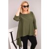 230922 4 damska tunika plus size bavlnena s asymetrickym strihem velikost uni barva cerna