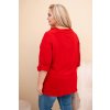 230937 2 damska bluza plus size s bavlnou volneho strihu velikost uni barva cervena
