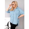 230955 damska kosile plus size z lyocellu s prodlouzenym zadnim dilem velikost uni barva modra svetle