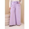 230958 12 damske kalhoty plus size s sirokou nohavici a ozdobou v pase velikost uni barva zelena